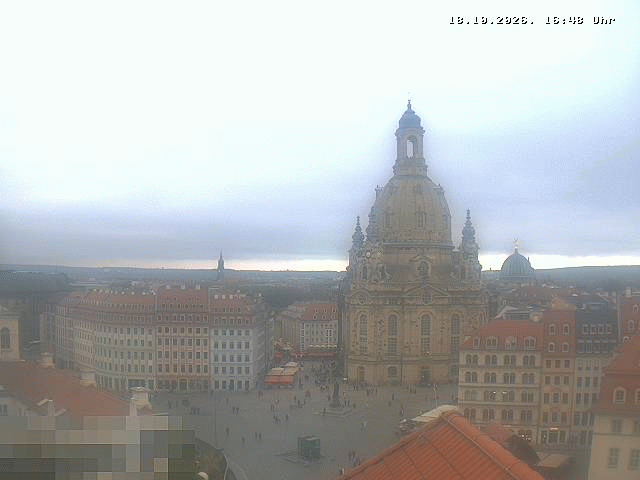 Archiv Foto Webcam Dresden - Frauenkirche und Neumarkt