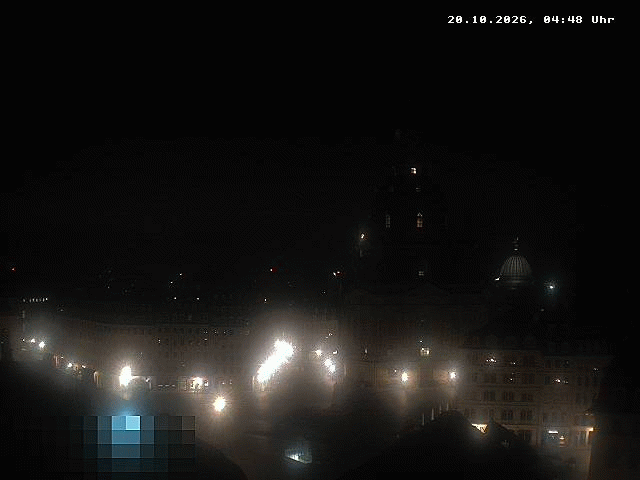 Archived image Webcam Dresden - Frauenkirche and Neumarkt square