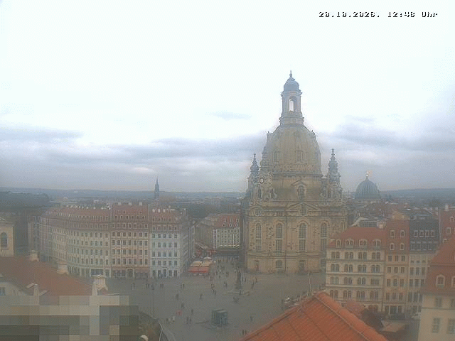 Archived image Webcam Dresden - Frauenkirche and Neumarkt square