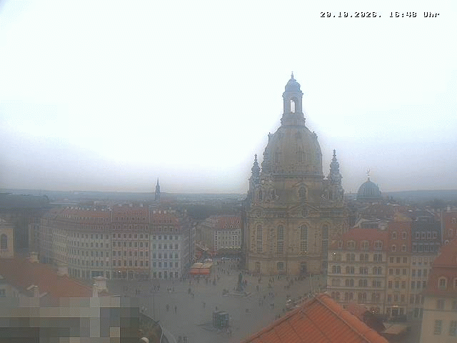 Archived image Webcam Dresden - Frauenkirche and Neumarkt square