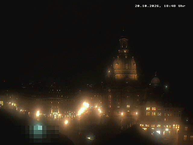 Archived image Webcam Dresden - Frauenkirche and Neumarkt square