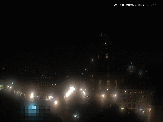 Archived image Webcam Dresden - Frauenkirche and Neumarkt square