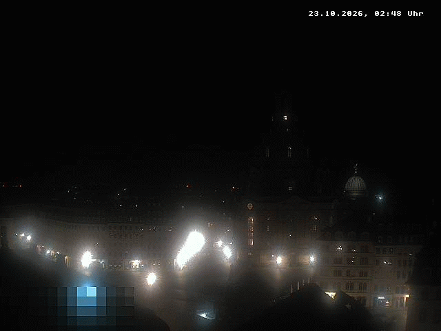 Archiv Foto Webcam Dresden - Frauenkirche und Neumarkt