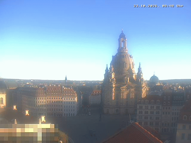 Archiv Foto Webcam Dresden - Frauenkirche und Neumarkt