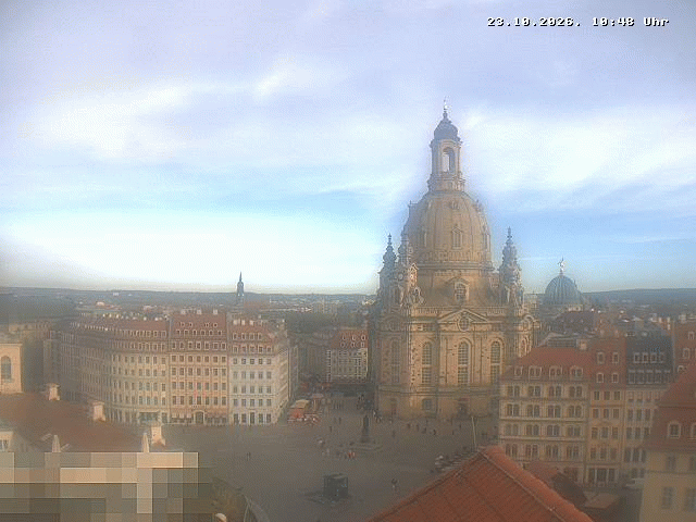 Archiv Foto Webcam Dresden - Frauenkirche und Neumarkt