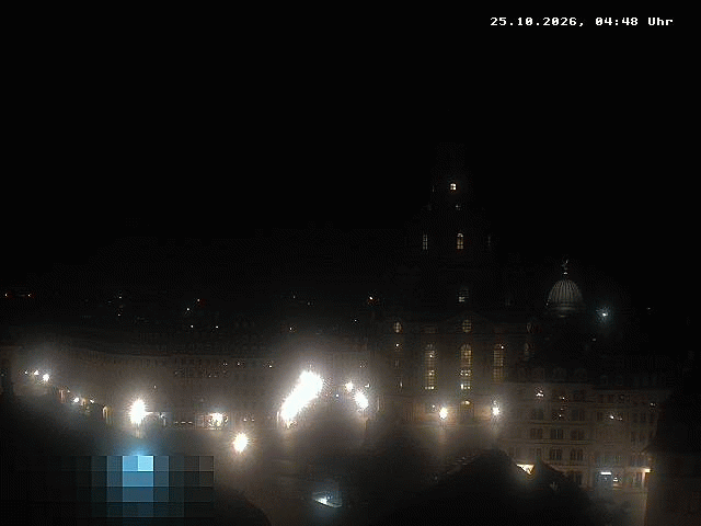 Archiv Foto Webcam Dresden - Frauenkirche und Neumarkt