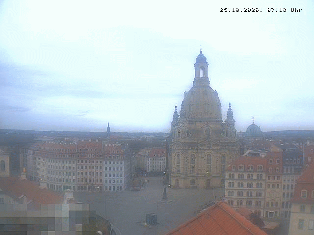 Archiv Foto Webcam Dresden - Frauenkirche und Neumarkt