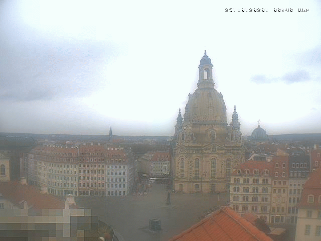 Archiv Foto Webcam Dresden - Frauenkirche und Neumarkt