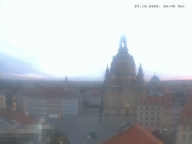 Archiv Foto Webcam Dresden - Frauenkirche und Neumarkt