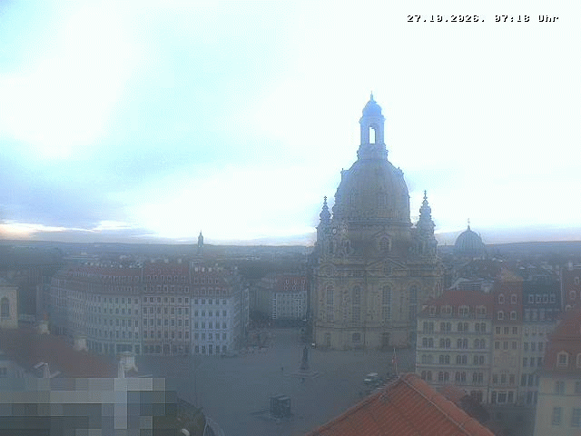 Archiv Foto Webcam Dresden - Frauenkirche und Neumarkt