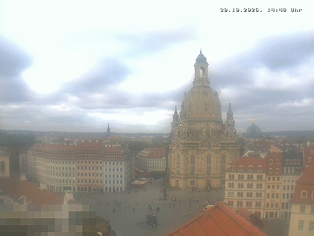Archiv Foto Webcam Dresden - Frauenkirche und Neumarkt