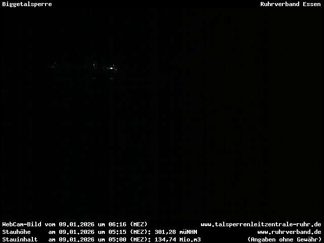 Archiv Foto Webcam Biggesee: Biggetalsperre