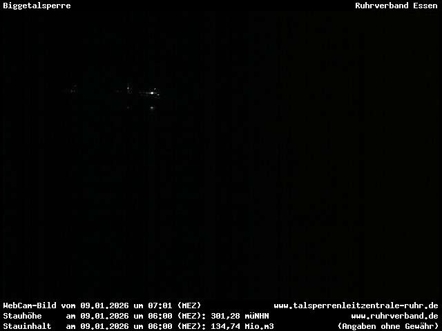 Archiv Foto Webcam Biggesee: Biggetalsperre