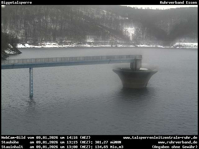 Archiv Foto Webcam Biggesee: Biggetalsperre