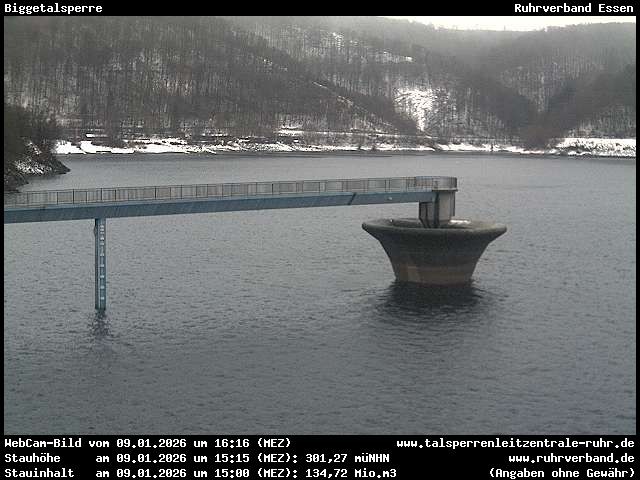 Archiv Foto Webcam Biggesee: Biggetalsperre