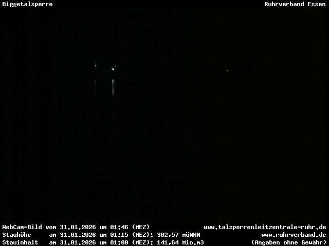 Archiv Foto Webcam Biggesee: Biggetalsperre