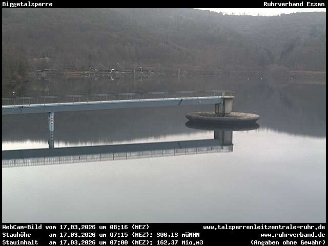 Archiv Foto Webcam Biggesee: Biggetalsperre