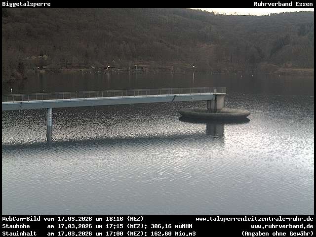 Archiv Foto Webcam Biggesee: Biggetalsperre