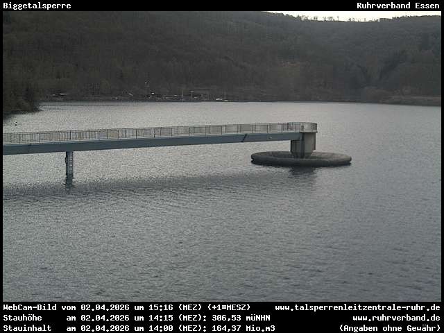 Archiv Foto Webcam Biggesee: Biggetalsperre
