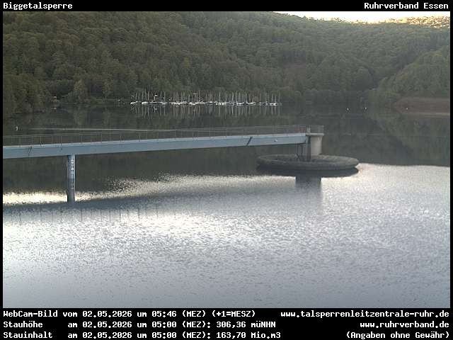 Archiv Foto Webcam Biggesee: Biggetalsperre