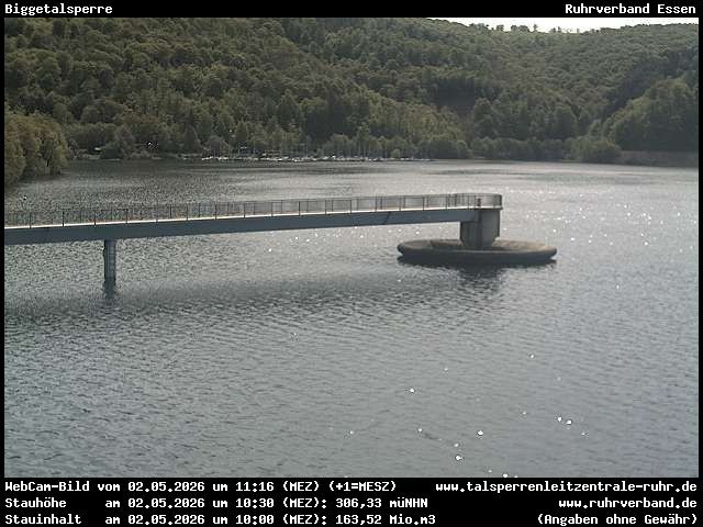 Archiv Foto Webcam Biggesee: Biggetalsperre