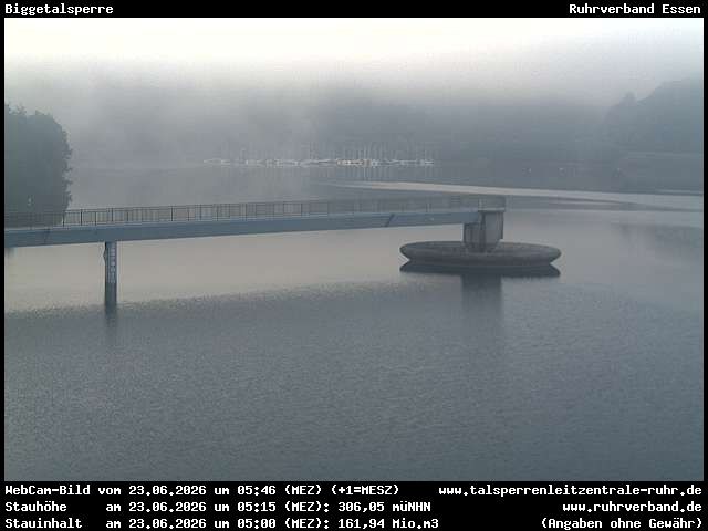 Archiv Foto Webcam Biggesee: Biggetalsperre