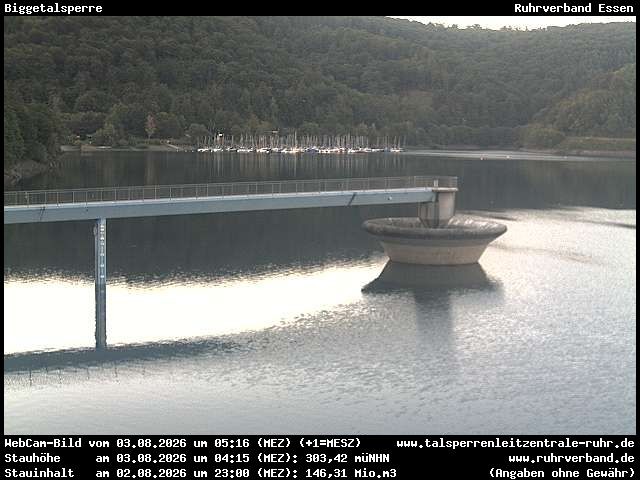 Archiv Foto Webcam Biggesee: Biggetalsperre