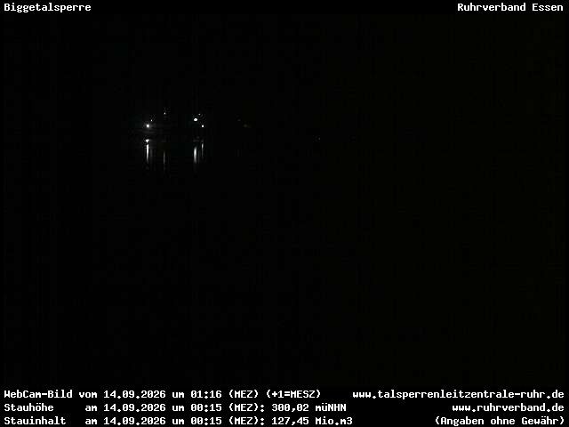 Archiv Foto Webcam Biggesee: Biggetalsperre