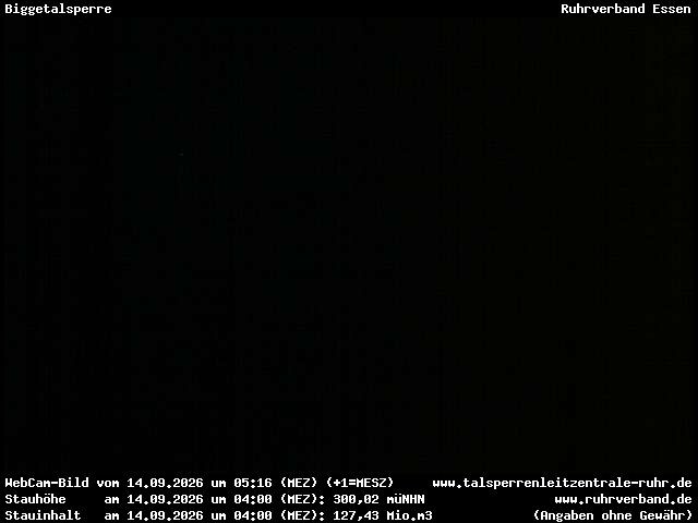 Archiv Foto Webcam Biggesee: Biggetalsperre
