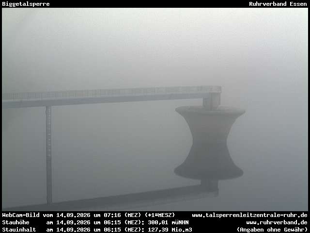 Archiv Foto Webcam Biggesee: Biggetalsperre