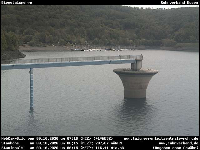 Archiv Foto Webcam Biggesee: Biggetalsperre