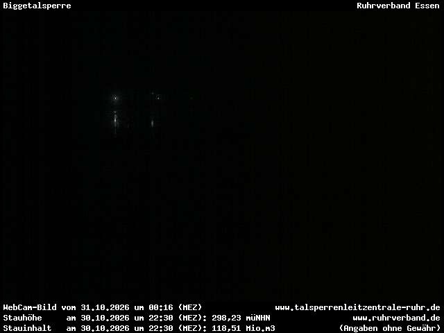 Archiv Foto Webcam Biggesee: Biggetalsperre