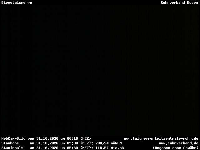 Archiv Foto Webcam Biggesee: Biggetalsperre