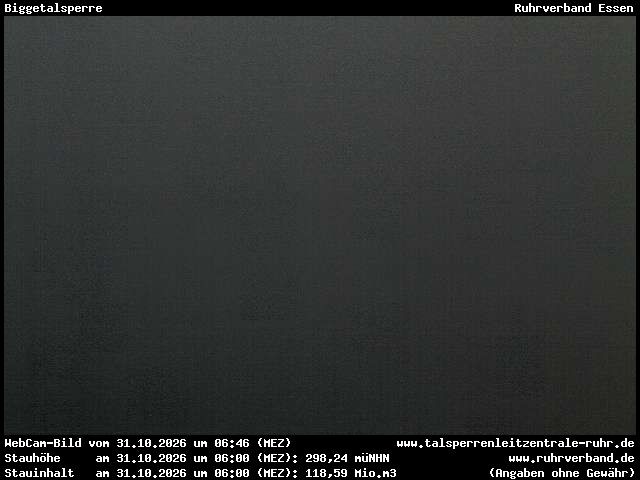 Archiv Foto Webcam Biggesee: Biggetalsperre