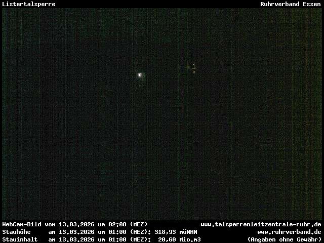 Archiv Foto Webcam Listersee: Listertalsperre Staumauer