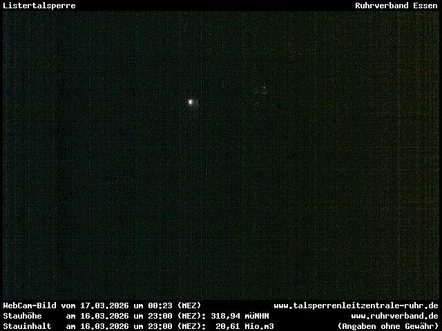 Archived image Webcam Dam Lake Lister