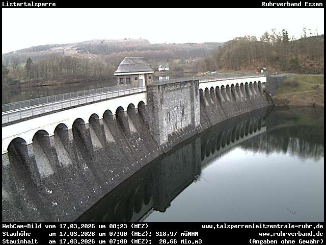 Archived image Webcam Dam Lake Lister