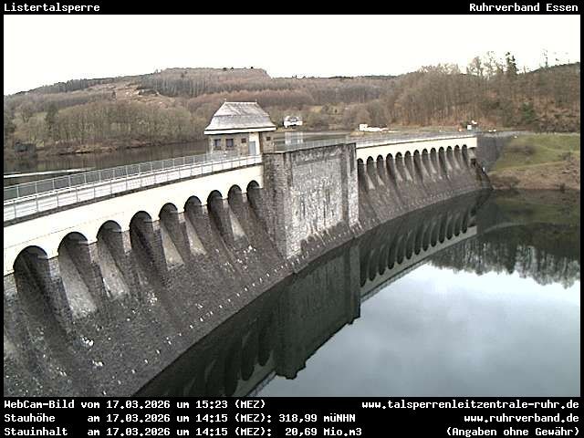 Archived image Webcam Dam Lake Lister