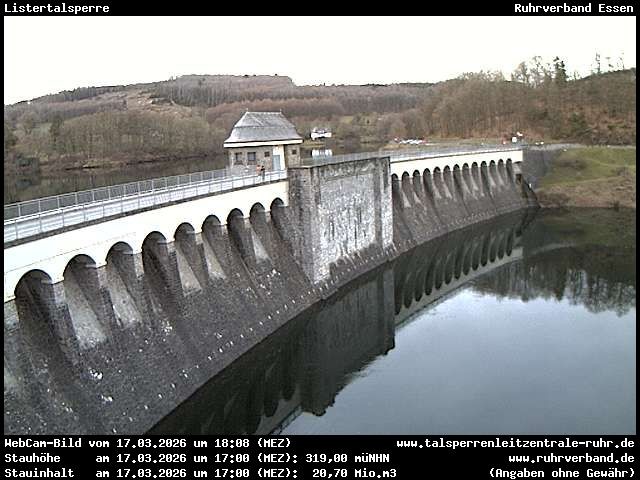 Archived image Webcam Dam Lake Lister