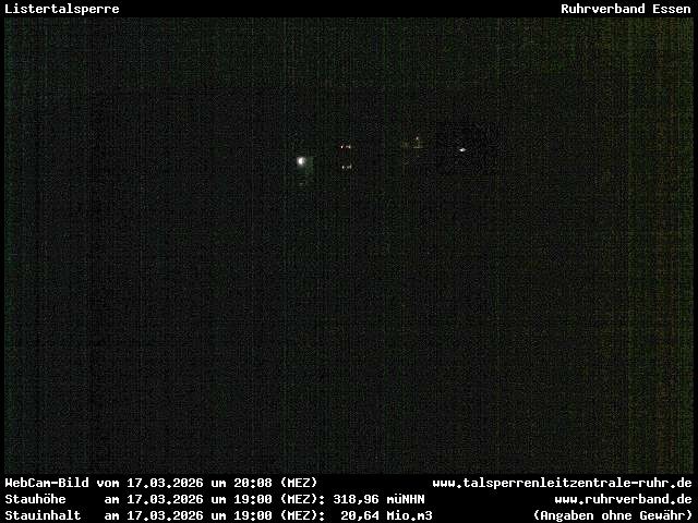 Archived image Webcam Dam Lake Lister