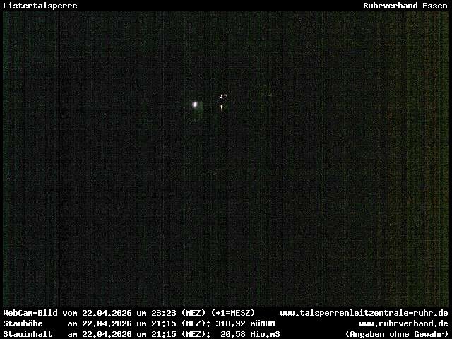 Archiv Foto Webcam Listersee: Listertalsperre Staumauer