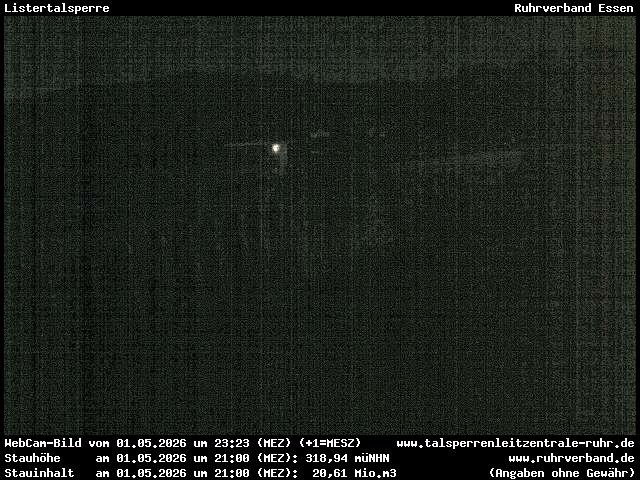 Archiv Foto Webcam Listersee: Listertalsperre Staumauer