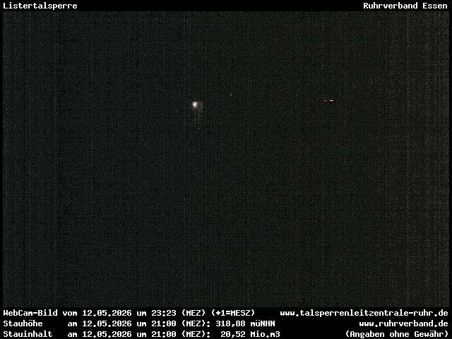 Archiv Foto Webcam Listersee: Listertalsperre Staumauer