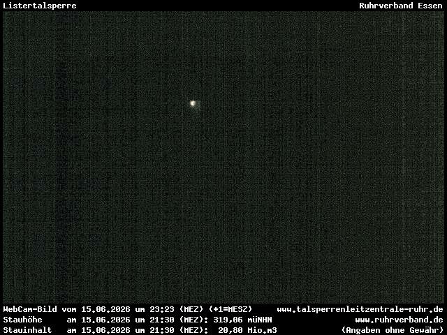 Archiv Foto Webcam Listersee: Listertalsperre Staumauer
