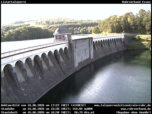 Archived image Webcam Dam Lake Lister