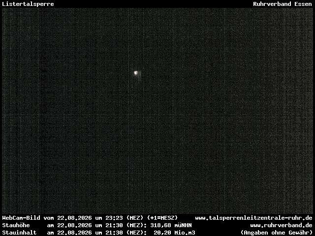 Archiv Foto Webcam Listersee: Listertalsperre Staumauer