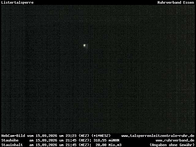 Archiv Foto Webcam Listersee: Listertalsperre Staumauer