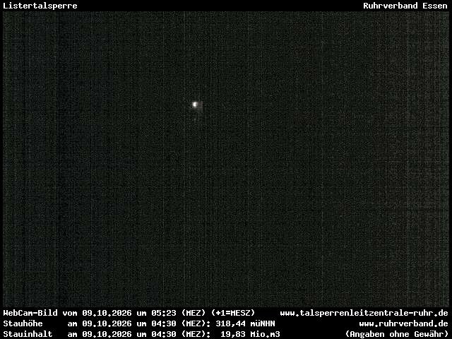 Archiv Foto Webcam Listersee: Listertalsperre Staumauer