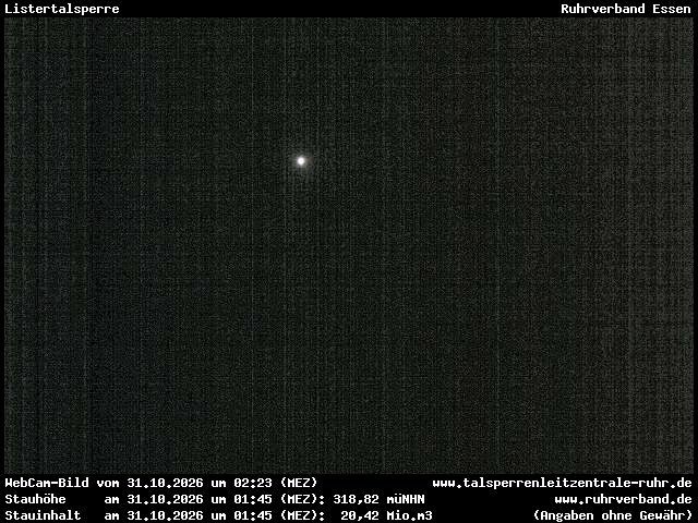 Archiv Foto Webcam Listersee: Listertalsperre Staumauer
