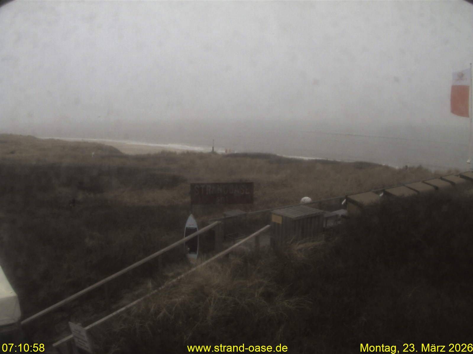 Archived image Webcam Sylt - View Restaurant Strandoase